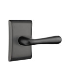 Basel Round Privacy (Bed & Bath) Door Lever with Rectangle Rosette