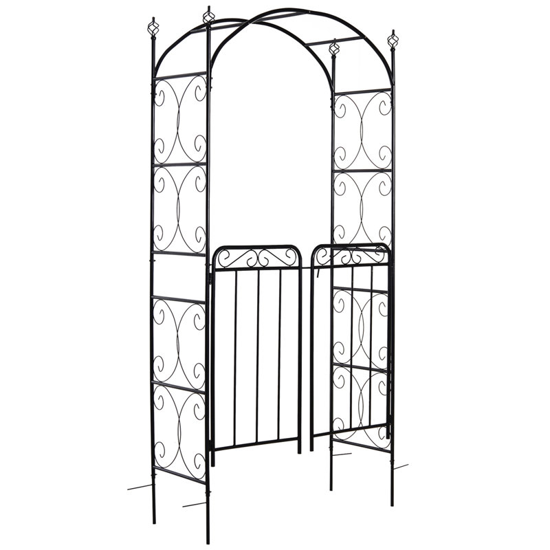 Tonnelle de jardin avec barrière Outsunny