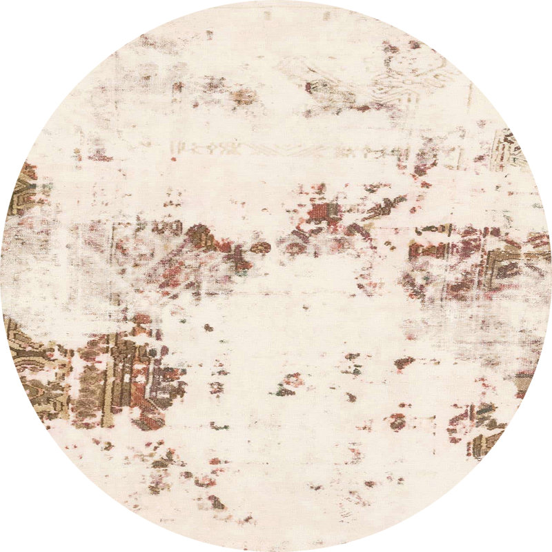 Tapis abstrait moderne 2050, Rond 6 pi