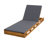 Maolis Patio Acacia Wood Chaise Lounge With Adjustable Backrest & Cushion-204570774