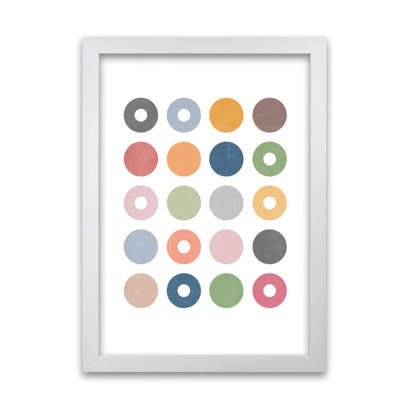 Scandinavian Art B - Print, White Frame, 30cm H x 21cm W x 3cm D
