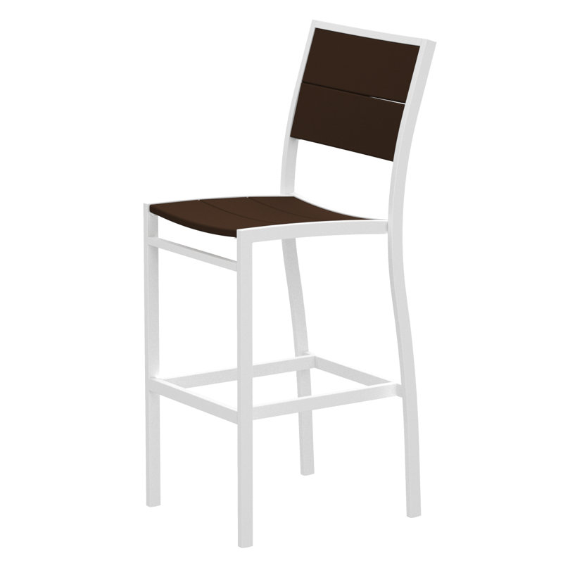 Chaise d'appoint de bar POLYWOOD Surf City, Blanc texturé / Lanterne rétro
