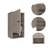 Kensington 1-Shelf Medicine Cabinet Light Grey