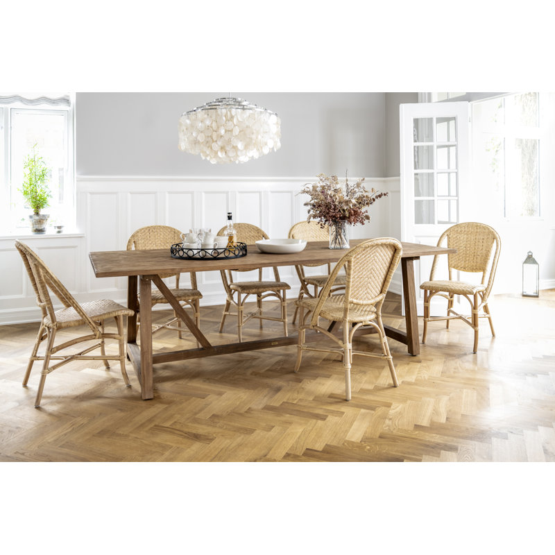 Chaise d'appoint en rotin Alanis, Naturel