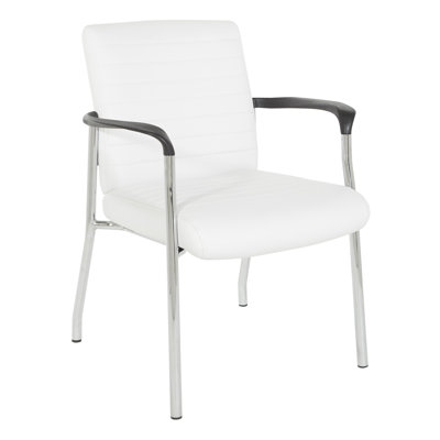 Emblyn Faux Leather Seat Waiting Room Chair with Metal Frame