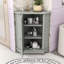 Triangle Corner Storage Bathroom Cabinet with Adjustable Shelf-1937444987