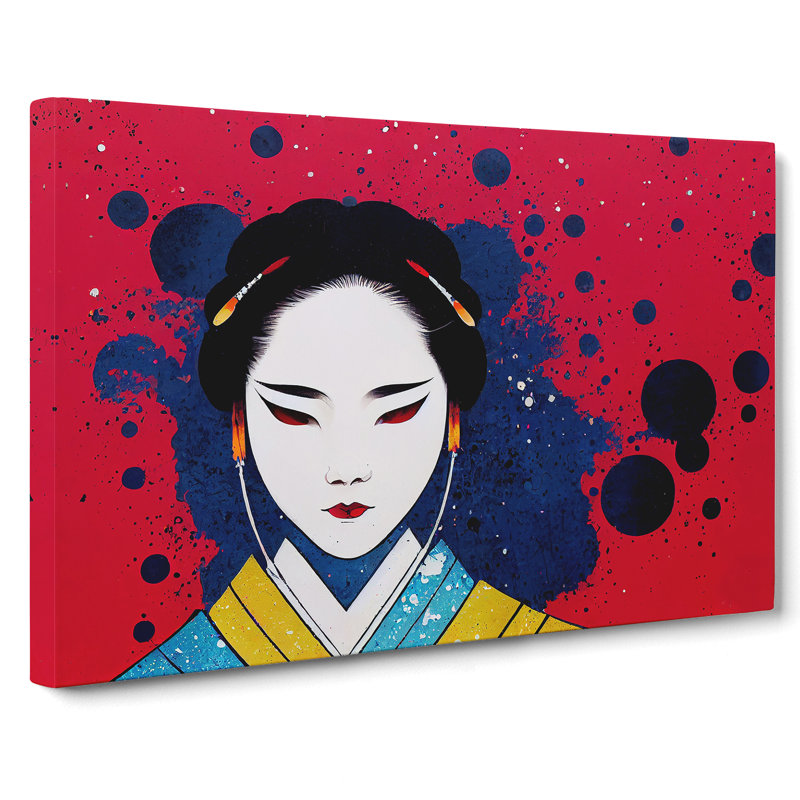 Painted Geisha Vol.4 Abstract - Wrapped Canvas, 50cm H x 76cm W x 3cm D