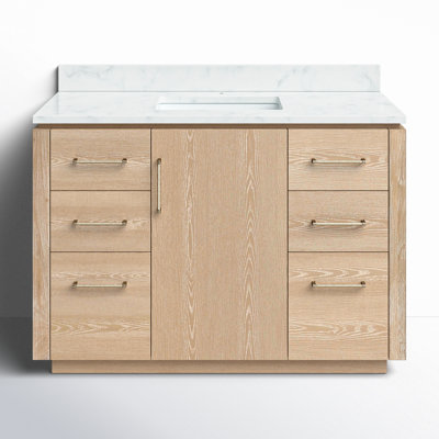 Cloverfield 48'' Single Bathroom Vanity with Cultured Marble Top