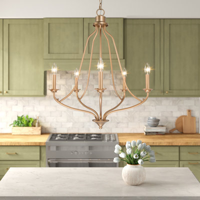 Lustre 5 lumières façon bougie Holk