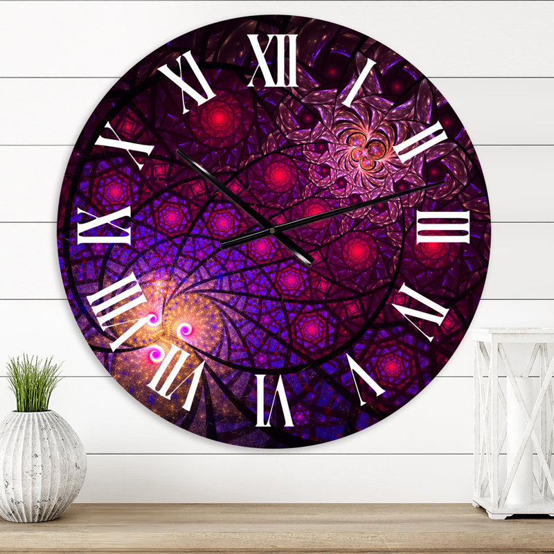 Fractal Flames - Horloge murale moderne, Petit