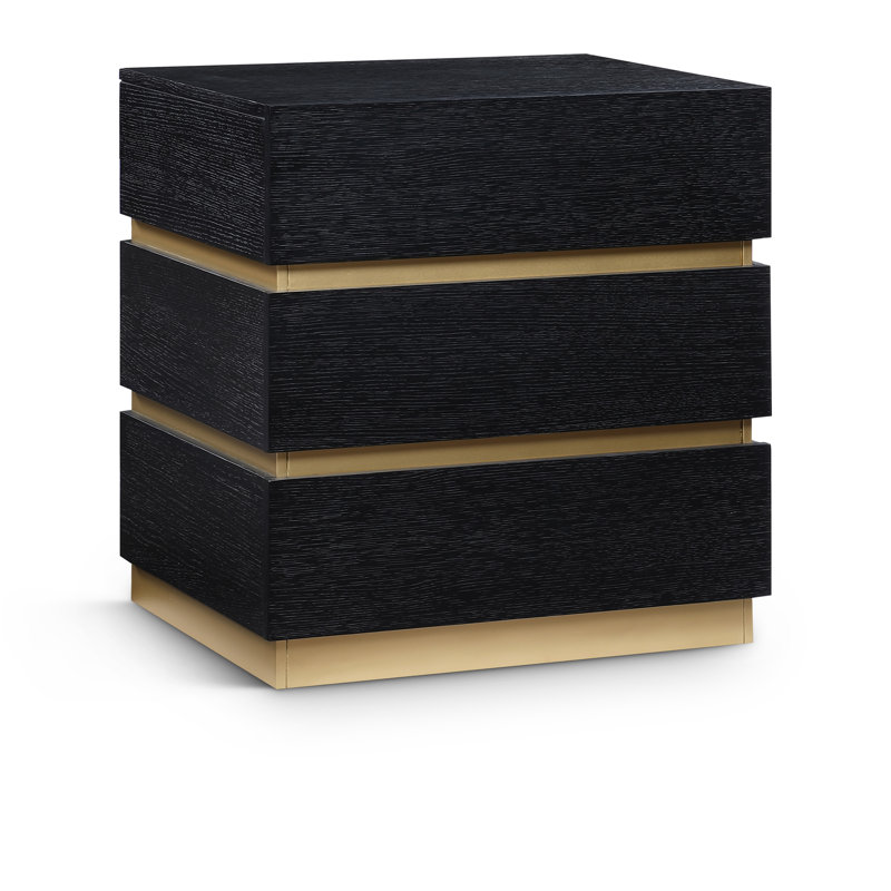 Table de chevet Zaylan, Noir