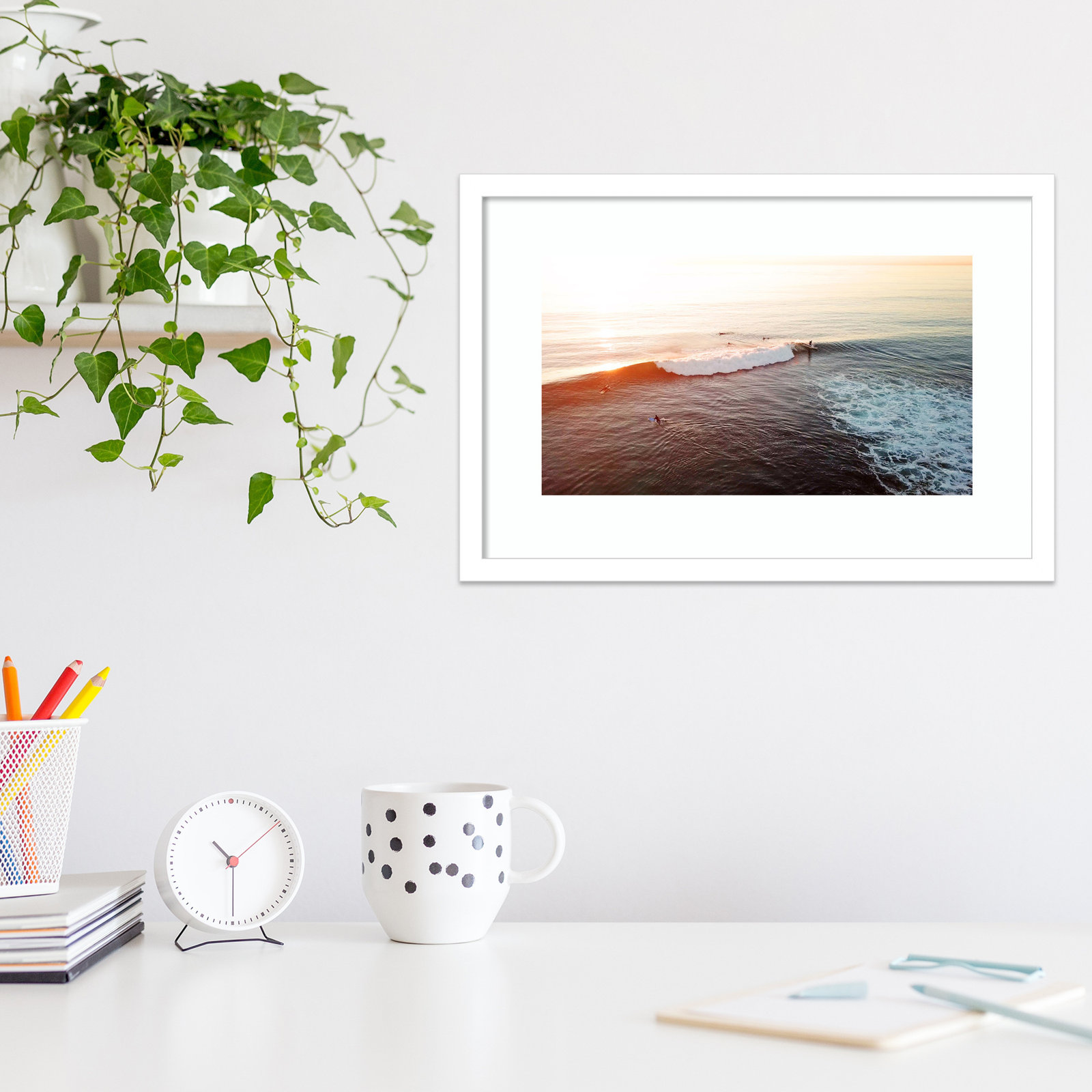 La Jolla 1 by Rachel Dowd, 13.38" H x 19.38" W x 0.875" D, White Framed