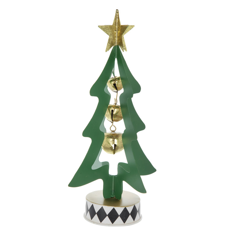 10X10x18.5" Tree Table Decor.,Green