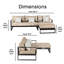 Serta Catalina Modern Outdoor Patio Furniture Collection Sectional, Bronze