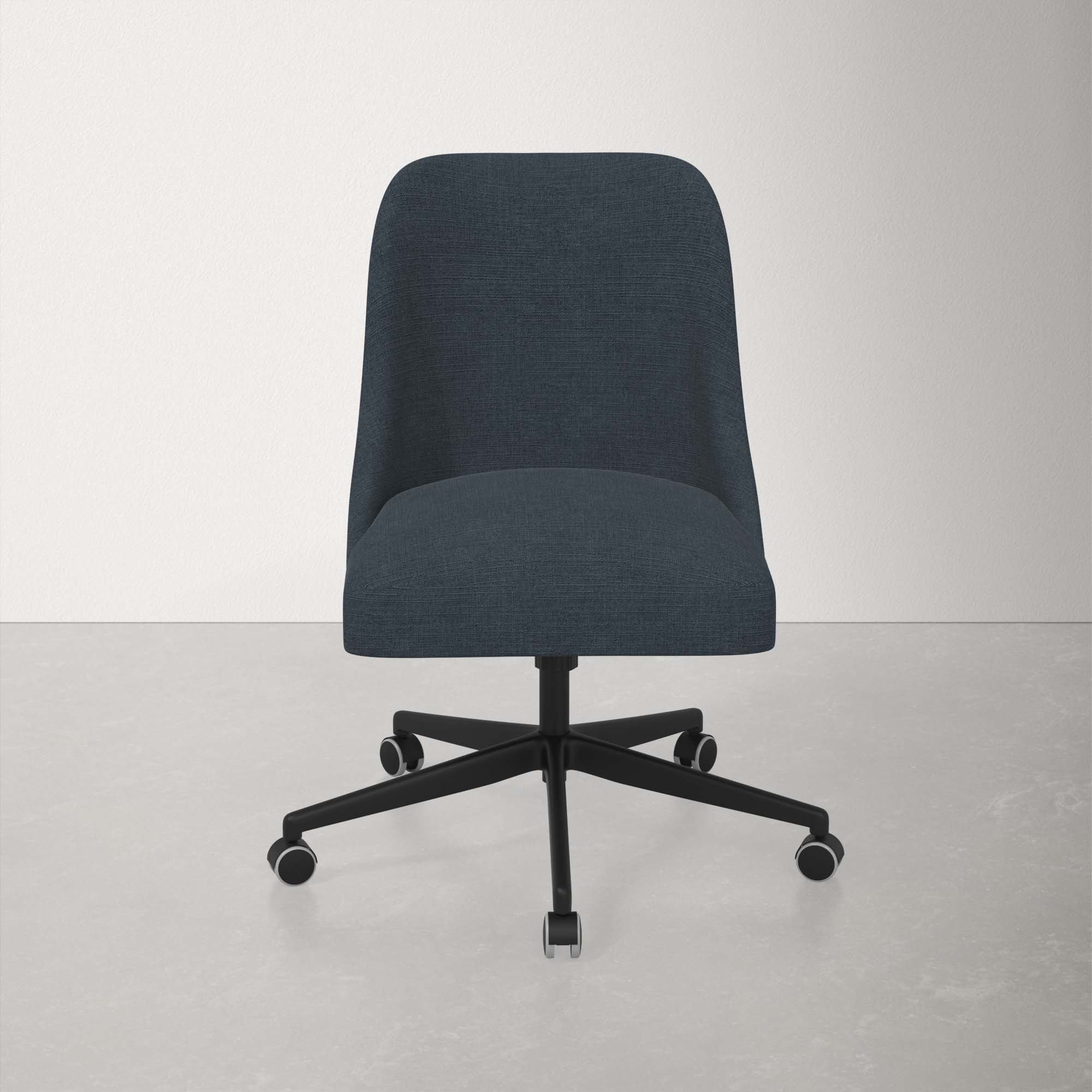 Acosta Swivel Office Chair, Classic Navy Linen