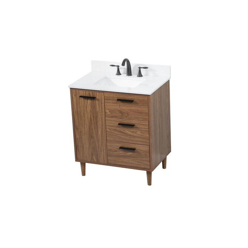 Ensemble de meuble-lavabo simple 30 po Baldwin, Noyer brun