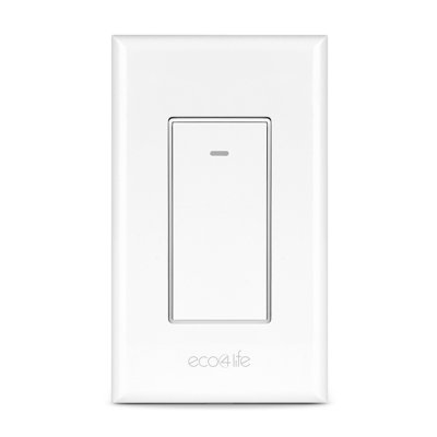 Interrupteur à bascule d’éclairage à poteau simple 15-amp smart wifi