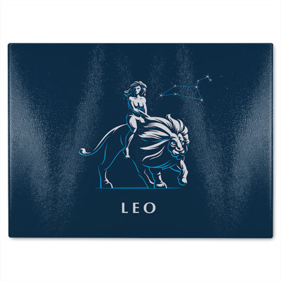 Zodiac Leo Dining Glass Chopping Board