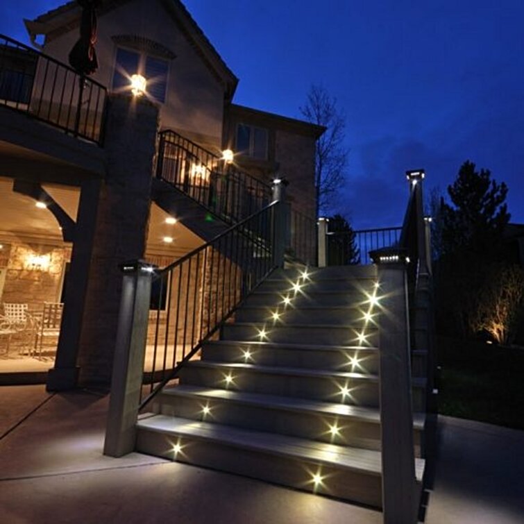 Outdoor Recessed Step Lights, LED Deck Stair Light Kit