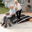 Rampe de fauteuil roulant portative en aluminium pliable antidérapante de capacité de 600 lb pour les entrées de porte-120087023