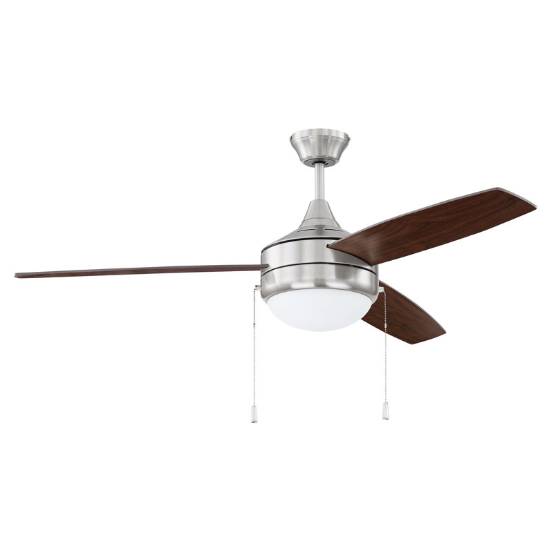 Phaze 52'' Polished Nickel Ceiling Fan with LED Light