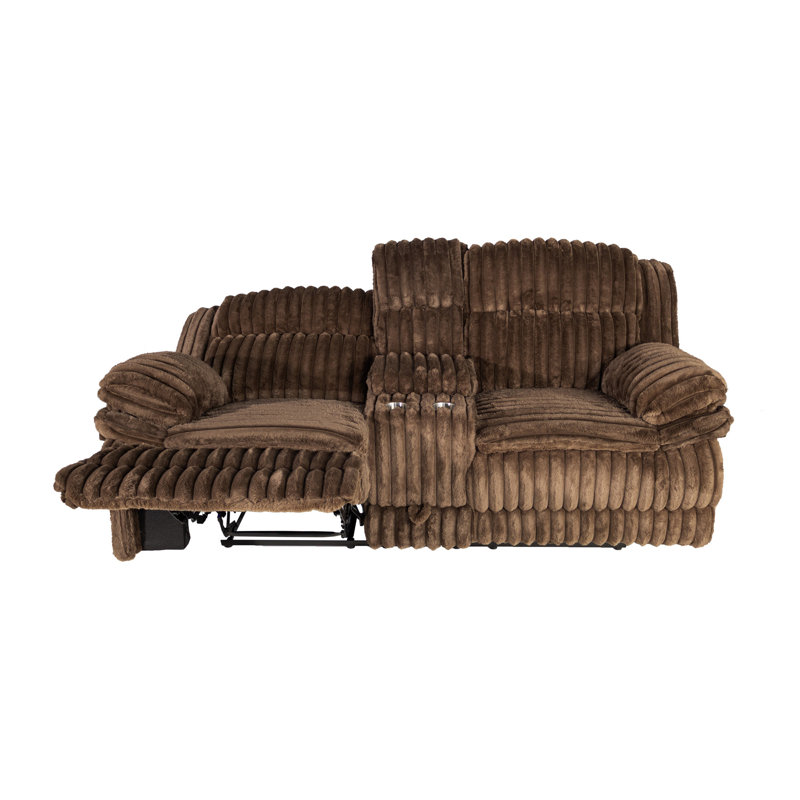 Causeuse inclinable avec boîte de rangement Living, Chocolat