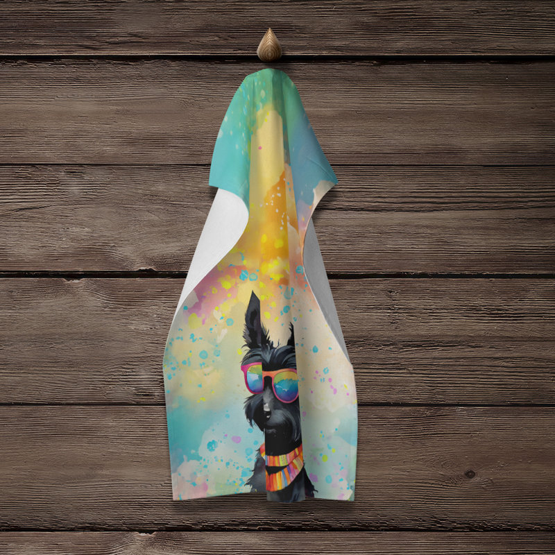 Serviette de cuisine Scottish Terrier Hippie Dawg