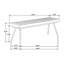 Banc rembourré avec pieds en métal