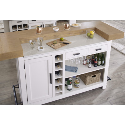 Bar à domicile avec comptoir en quartz 78 po Bankhead