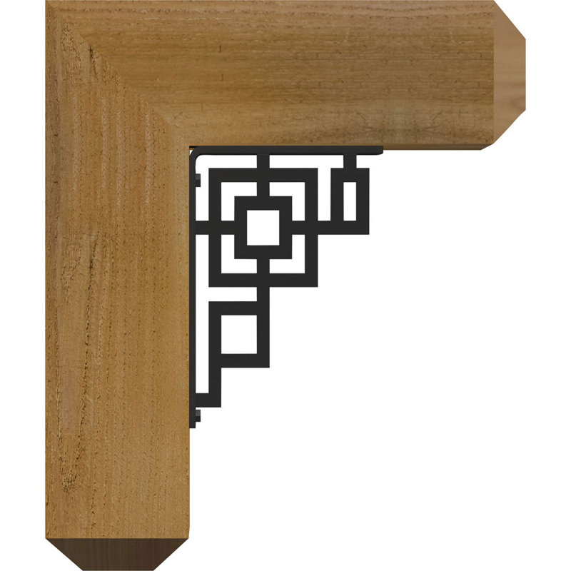 Support à crête en fer Eris, H 12 po x P 9 1/2 po, Cèdre rouge de l'Ouest l 4 po x T 2 po (sciage br