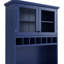 Buffet autoportant avec huche, grande armoire de rangement pour garde-manger avec support à vin et tablettes réglables pour la salle à manger-132716021