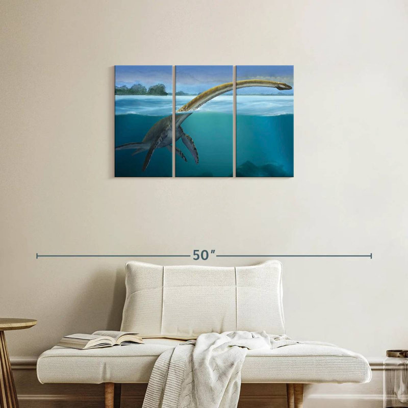 Brampt Elasmosaurus, 20" H x 33" W