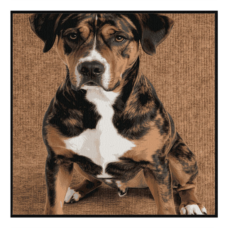  Tapis lavable Treeing Tennessee Brindle Dogs, Carré 4 pi