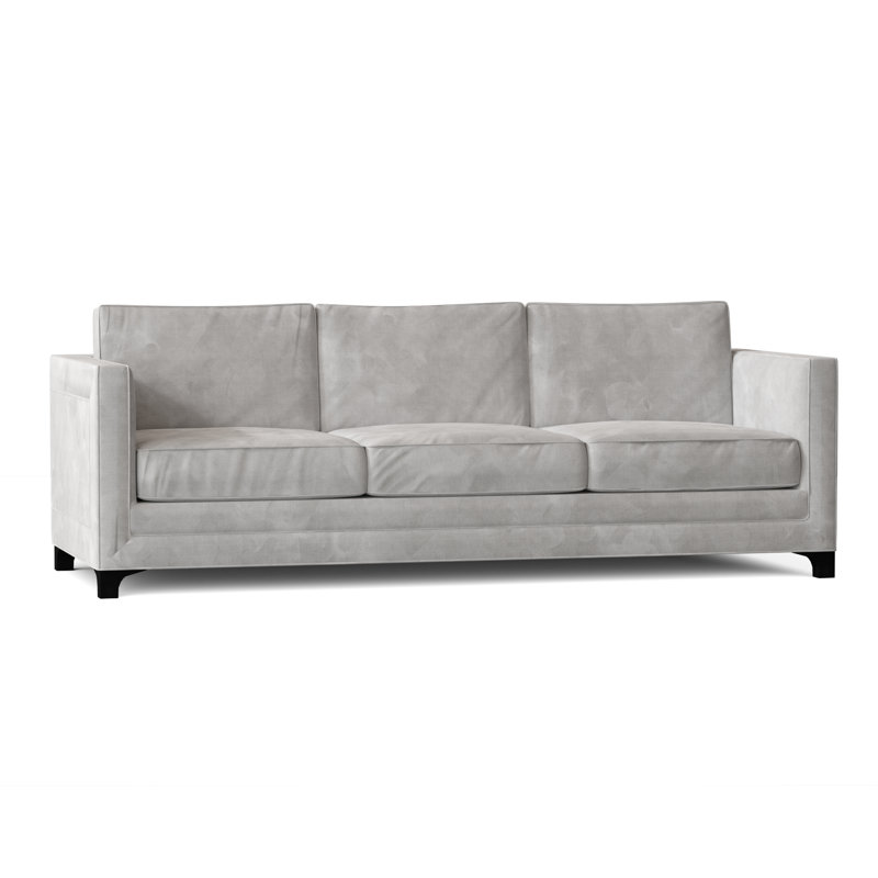 Canapé à accoudoirs carrés en mélange de polyester 95 po Manhattan avec coussins réversibles Manhattan, Standard, Noir
