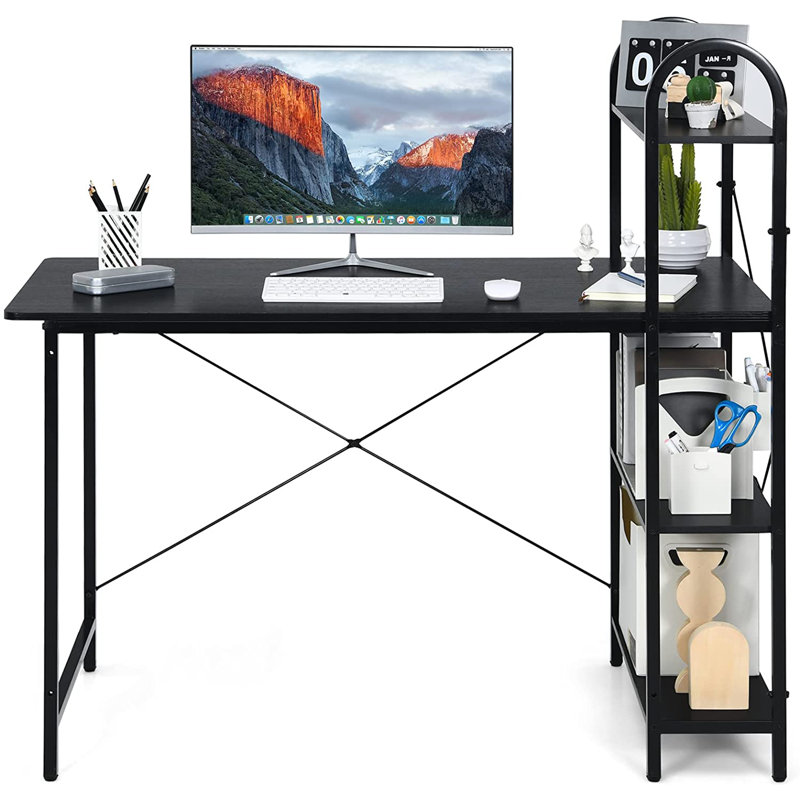 Computer Desk, Black, Black