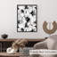 Impression florale noire et blanche I, art moderne sans cadre-216965154