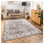 Tapis traditionnel en polyester à poils courts avec envers en jute de 5 pi 3 po x 7 pi 3 po Majestic Traditional