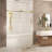 Frameless Shower Door 56-60 "W X 60" H, 1/4 "(6 Mm) Clear Tempered Glass, Explosion Proof Film, Stainless Steel Handle-121957657