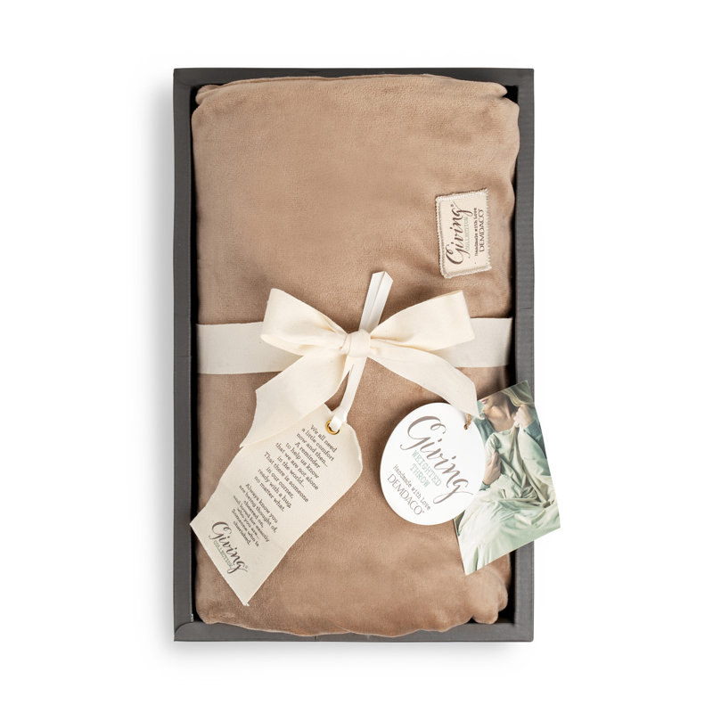 Giving Accessories Weighted Throw Blanket, Tan