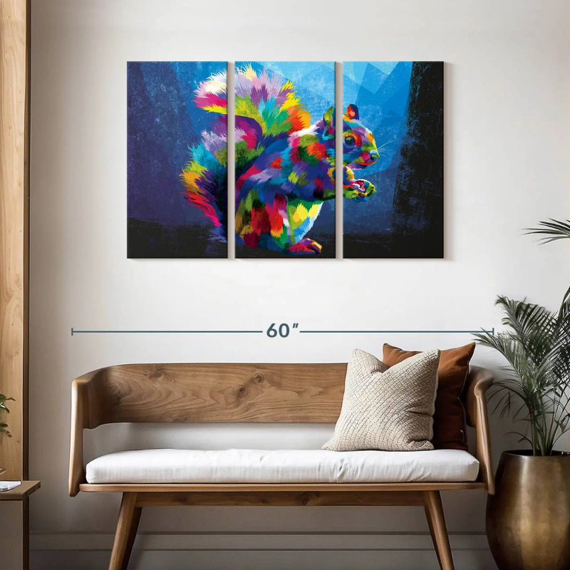 Brampt Rainbow Squirrel, 28" H x 45" W