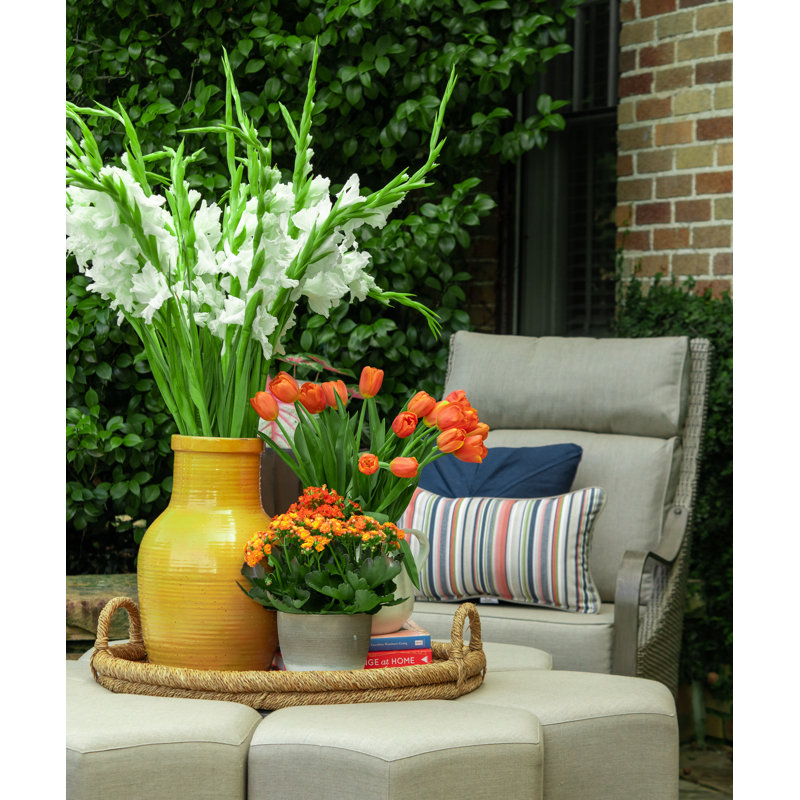 Paxton - Premium Pouf w/ Sunbrella Fabric, Cast Ash Sunbrella® Plainweave