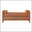 Grand repose-pieds rembourré en tissu Boucle avec coussins, banc de fenêtre rembourré confortable pour le salon, banc de vestibule orange-129931552