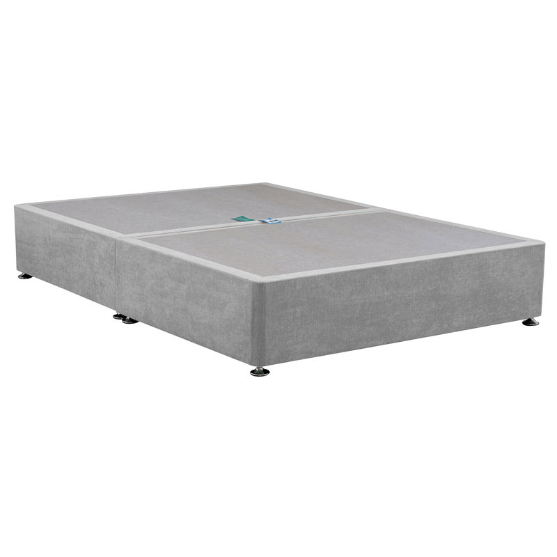 Kalsum Divan Bed Base, Casino SIlver, Single (3'), Non Storage Divan Base
