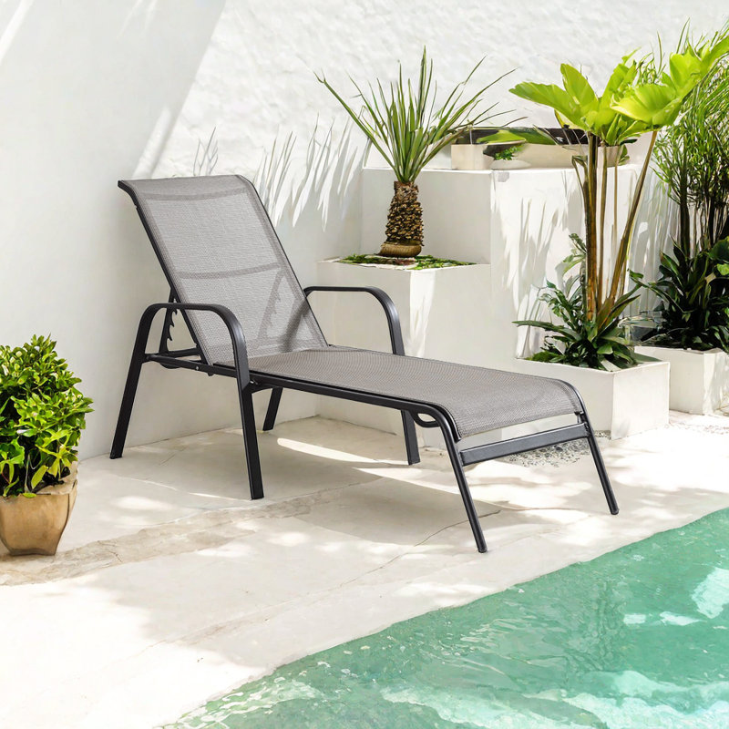 Lit de bronzage pliant en aluminium