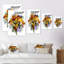 Fleurs abstraites colorées sur blanc - décoration murale traditionnelle sur toile-1967483399-1967483403