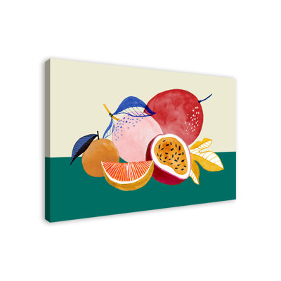 «Modern Colorful Fruit Still Life», reproduction d'art sur toile tendue