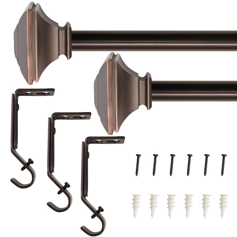 Tringle à rideaux simple ajustable 3/4 po Daiya, 66" - 120"