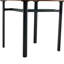 Ensemble de table de salle à manger moderne avec rangement, chaises en bois brun et en polyuréthane noir pour la cuisine