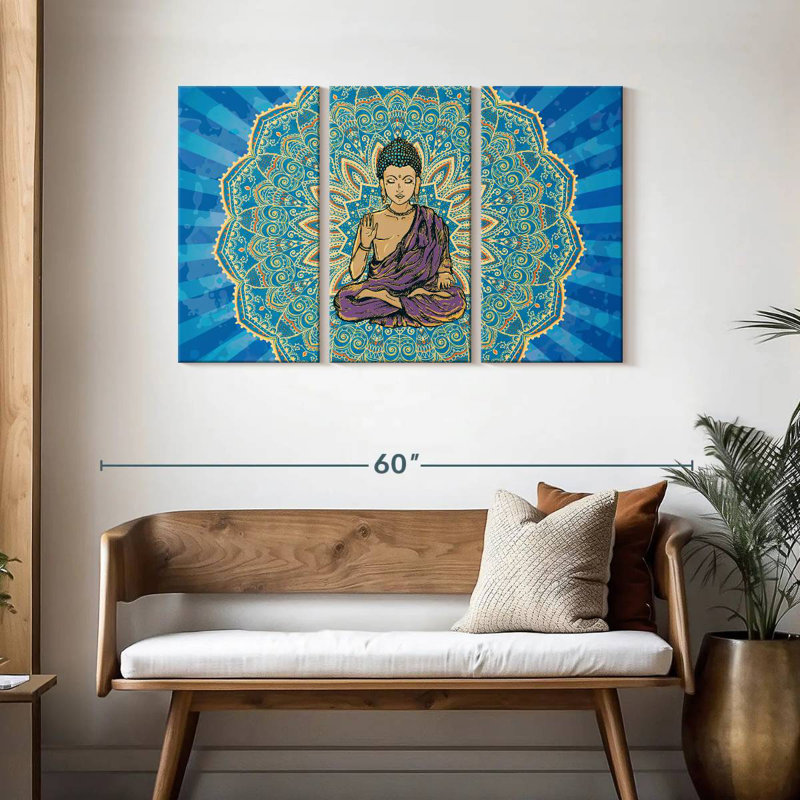Kerrick Buddha Madhubani, 28" H x 45" W