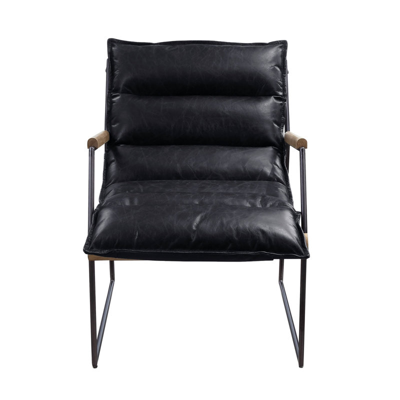 Iron Accent Chair With Sled Base